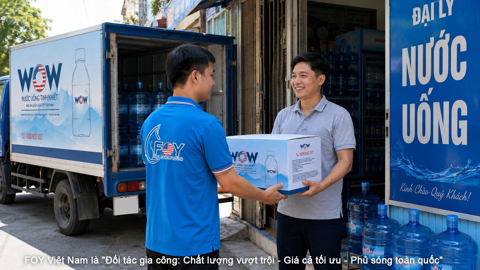 FOY Có Giao Nước Tận Nơi Cho Đại Lý Không? Tìm Hiểu Dịch Vụ Phân Phối Toàn Quốc Từ FOY Việt Nam
