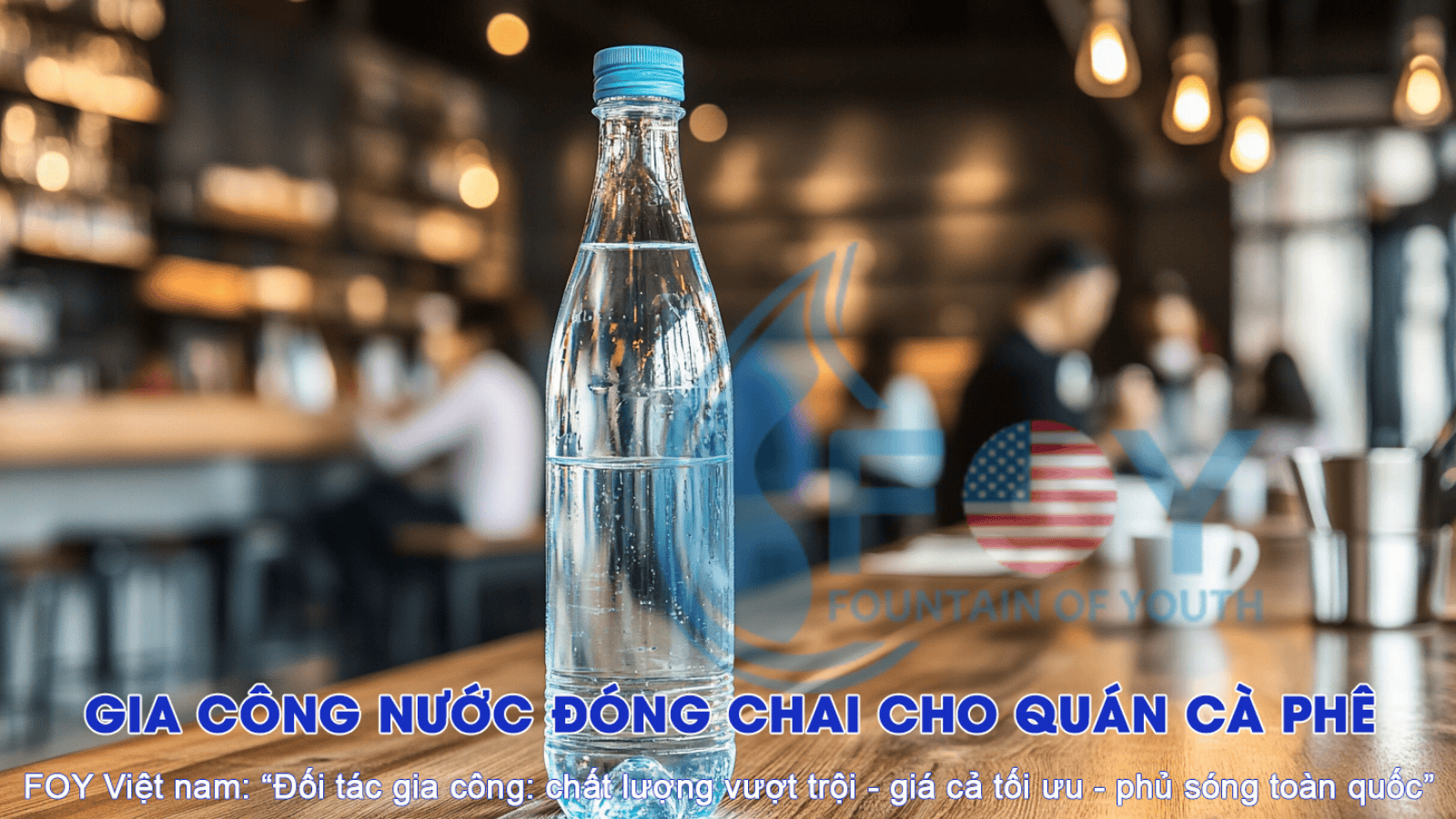 Gia công nước đóng chai cho quán cà phê
