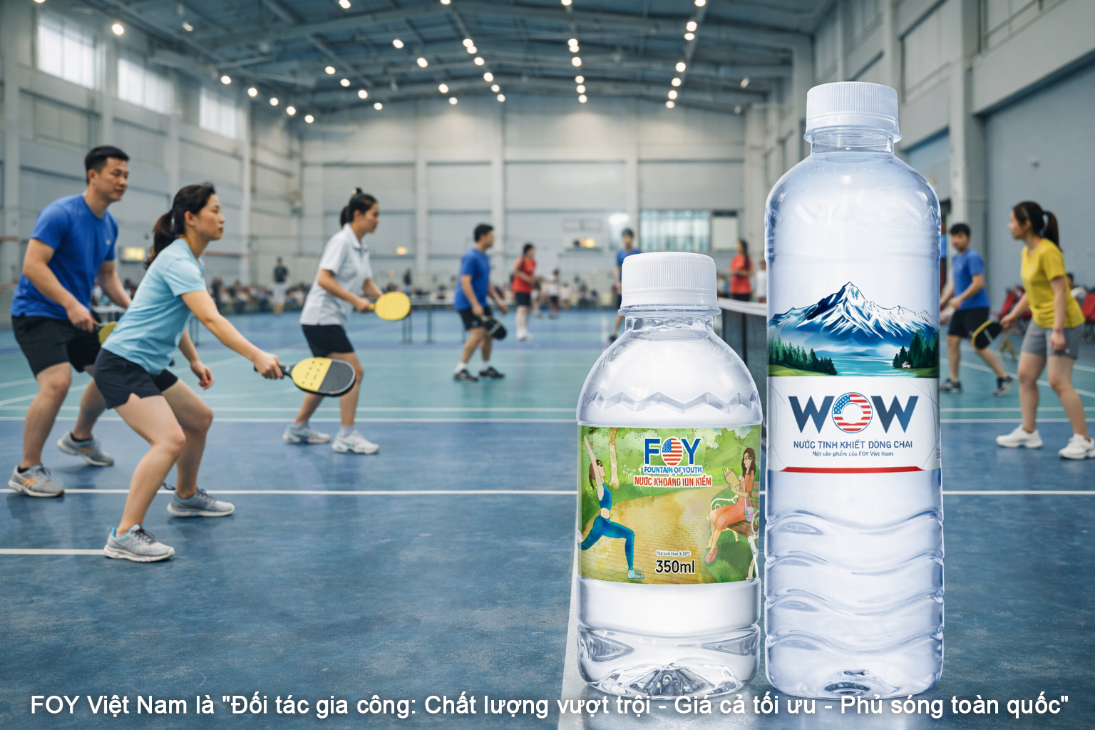 Gia Công Nước Đóng Chai Cho Sân Pickleball – Giải Pháp Tăng Doanh Thu & Nâng Tầm Thương Hiệu 2026