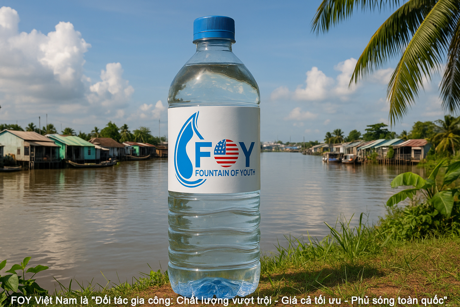 Gia công nước uống đóng chai in nhãn riêng tại Vĩnh Long