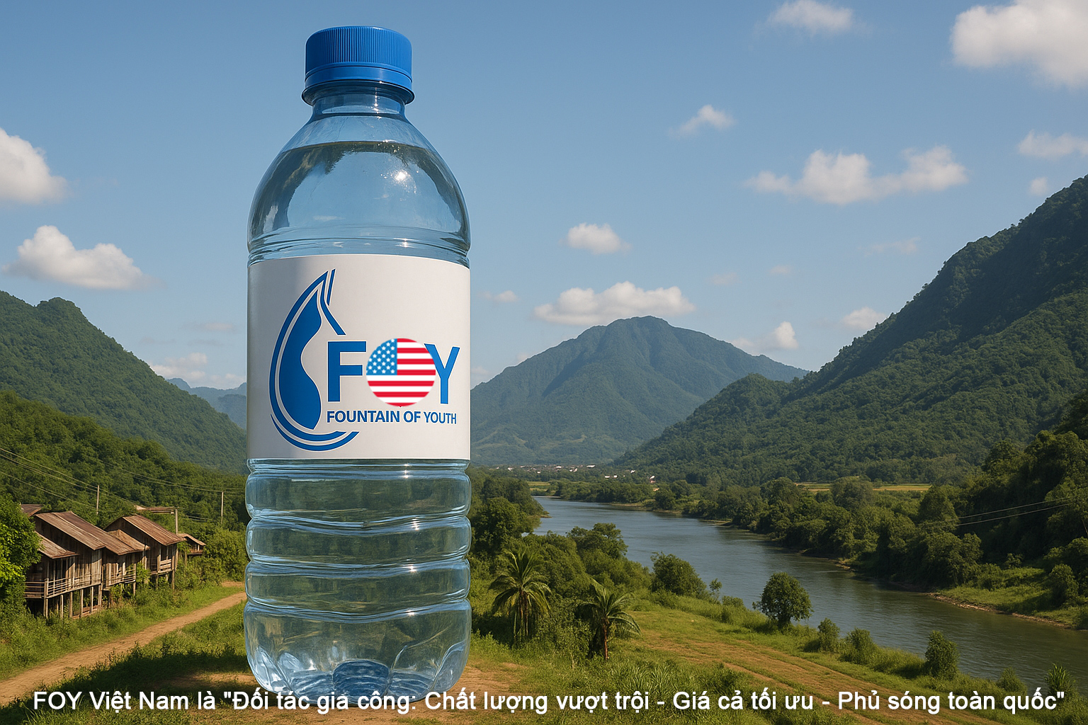 Gia công nước uống đóng chai in nhãn riêng tại Kon Tum