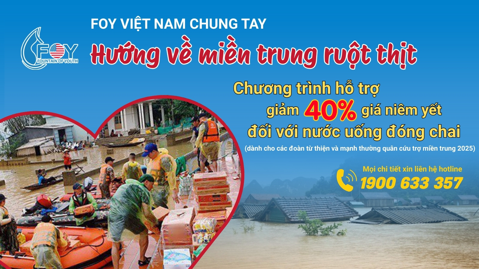 [THÔNG BÁO] FOY VIỆT NAM ĐỒNG HÀNH & HỖ TRỢ ĐOÀN TỪ THIỆN – CỨU TRỢ MIỀN TRUNG