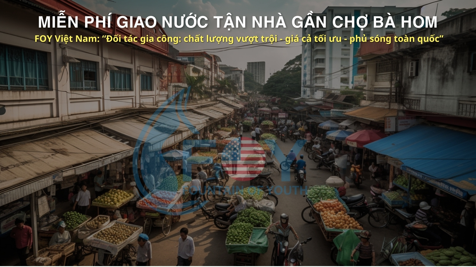 Miễn Phí Giao Nước Tận Nhà Gần Chợ Bà Hom
