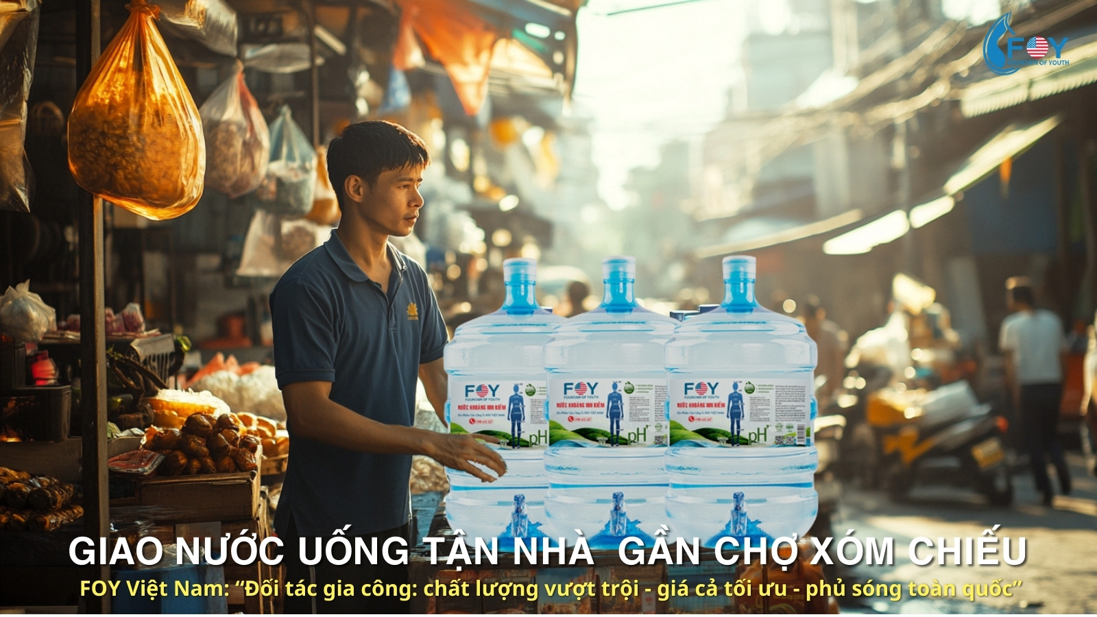 Miễn Phí Giao Nước Tận Nhà Gần Chợ Xóm Chiếu