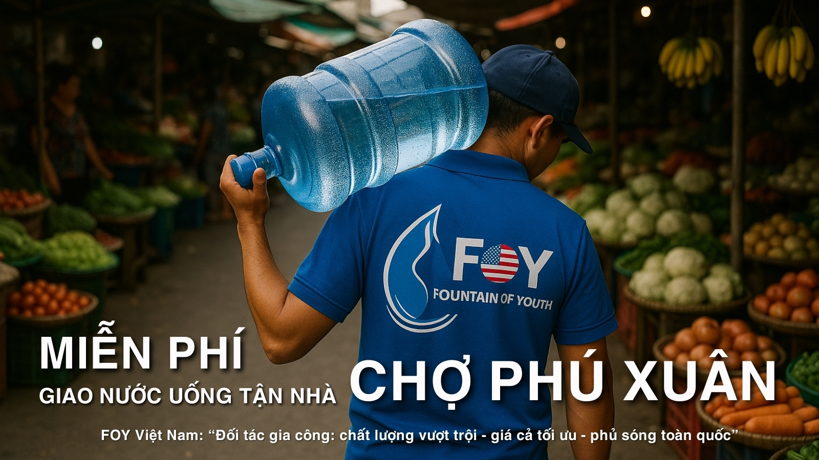 Miễn Phí Giao Nước Uống Tận Nhà Gần Chợ Phú Xuân