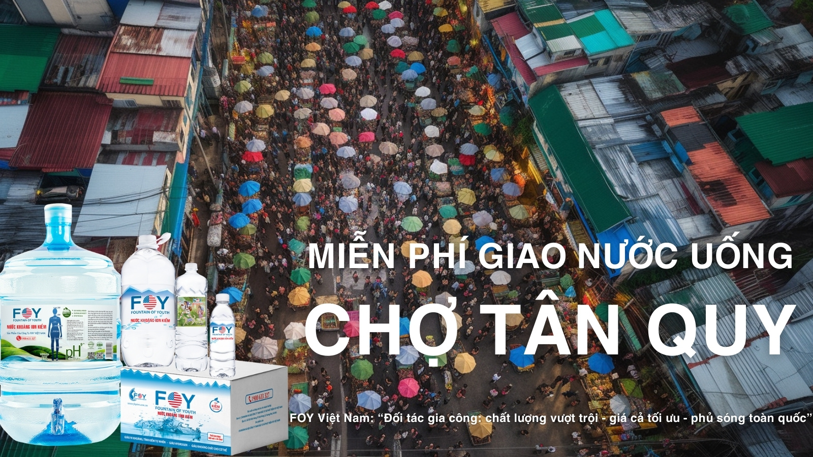 Miễn Phí Giao Nước Uống Tận Nhà Gần Chợ Tân Quy