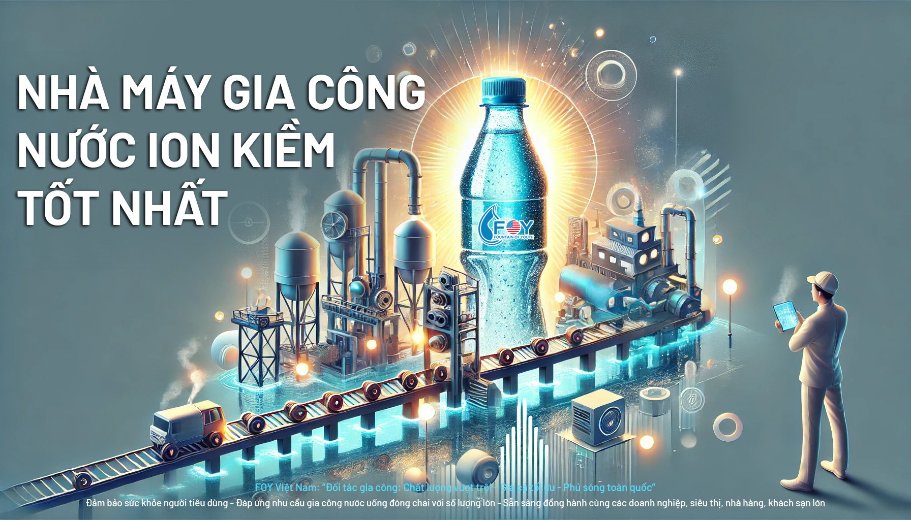 Nhà máy gia công nước ion kiềm đóng chai tốt nhất