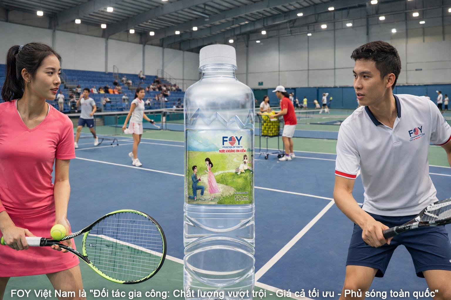 Nước Uống Đóng Chai Cho Sân Tennis – Giải Pháp Bù Nước Hiệu Quả Giúp Vận Động Viên Giữ Phong Độ Đỉnh Cao