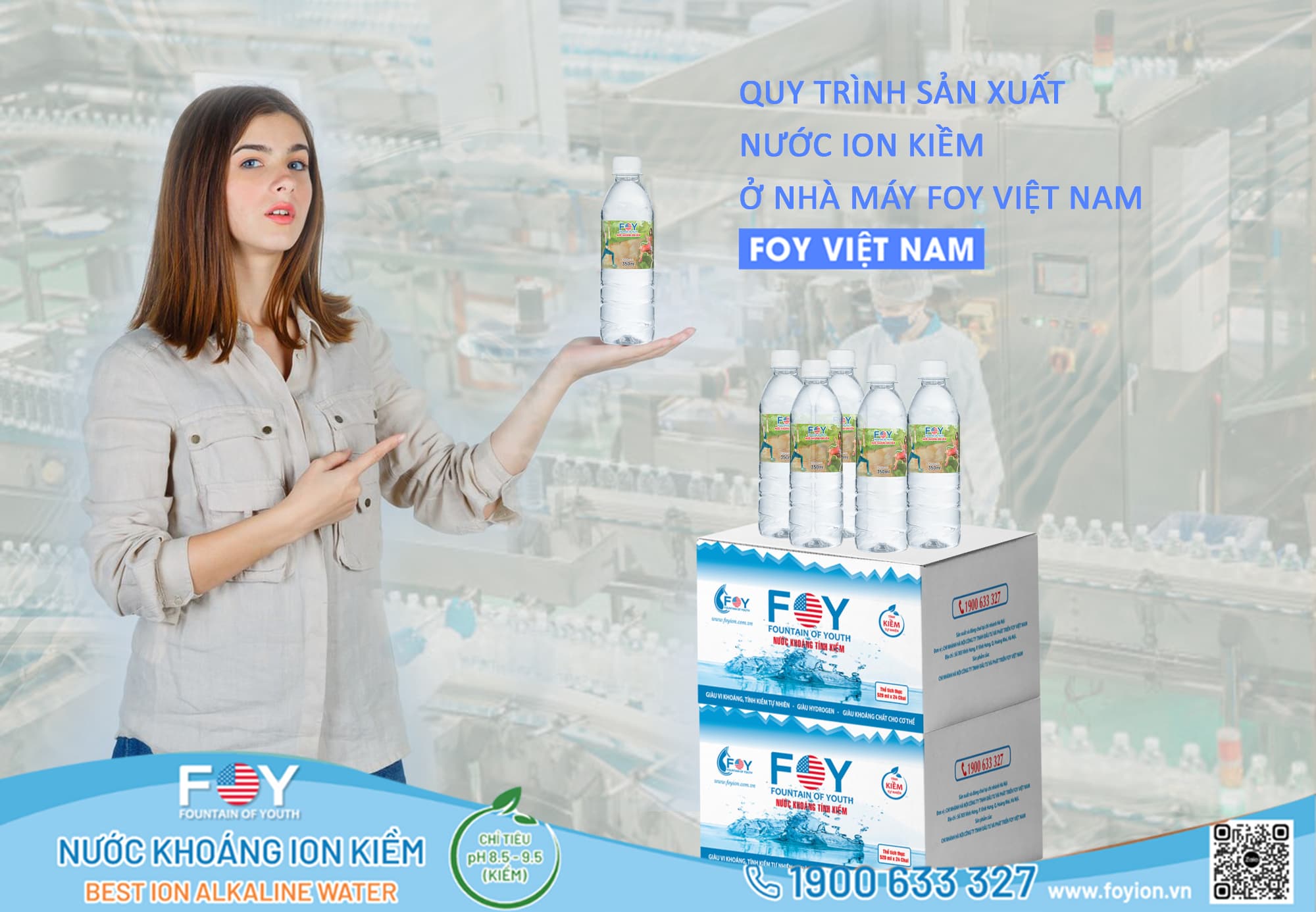Quy Trình Sản Xuất Nước Ion Kiềm Ở Nhà Máy FOY Việt Nam