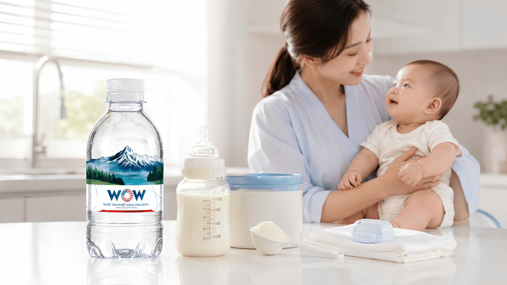 Nước Tinh Khiết Pha Sữa Cho Bé Dưới 1 Tuổi: Lựa Chọn An Toàn Mẹ Không Thể Bỏ Qua