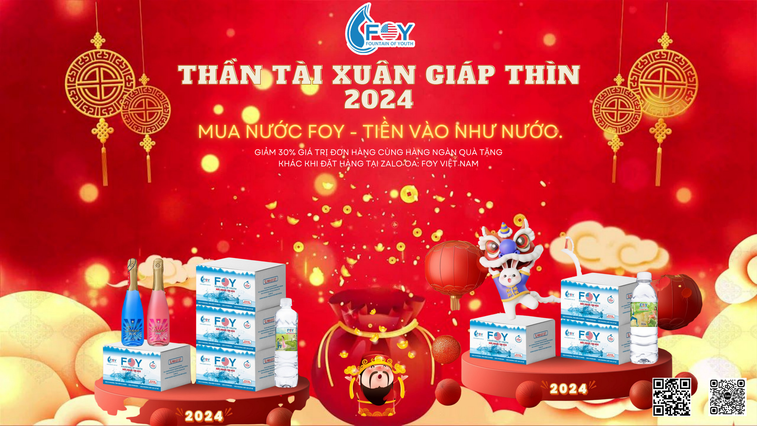 MUA NƯỚC FOY - TIỀN VÀO NHƯ NƯỚC | NGÀY VÍA THẦN TÀI - GIẢM GIÁ 30% 