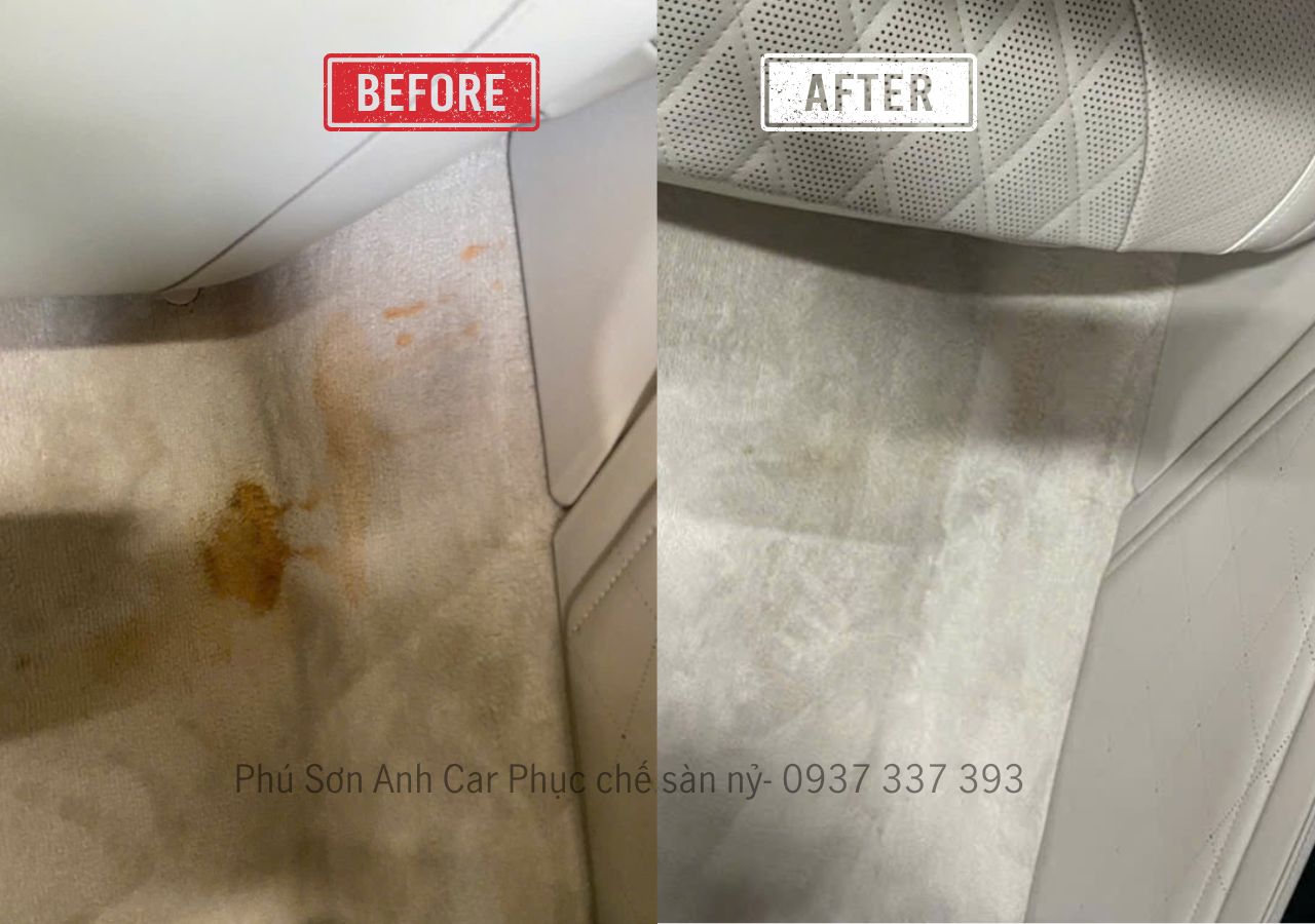 Xử Lý Vết Loang Ố Trên Sàn Nỉ Ô Tô – Phục Hồi Nội Thất Sạch Như Mới Cùng PSA Luxury