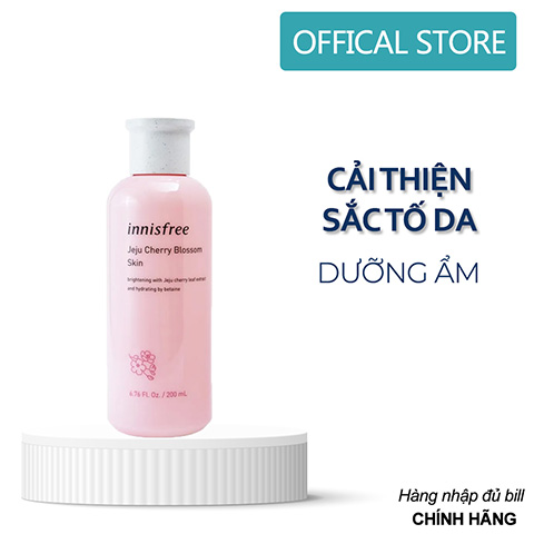 Nước cân bằng sáng da Toner Innisfree Jeju Cherry Blossom Skin