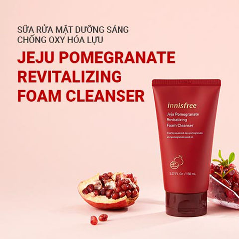 Sửa rửa mặt sạch sâu innisfree Jeju Pomegranate Revitalizing Foam Cleanser