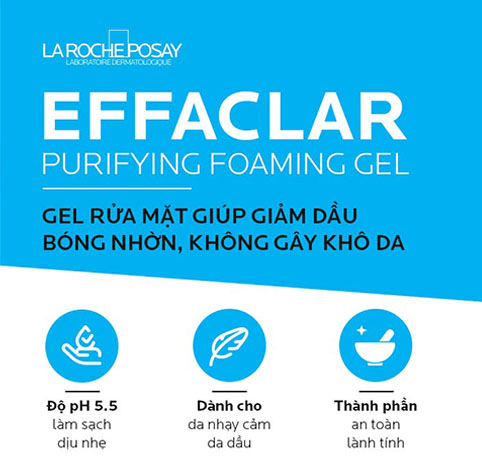 Sữa rửa mặt ngừa mụn La Roche-Posay Effaclar Purifying Foaming Gel 200ml