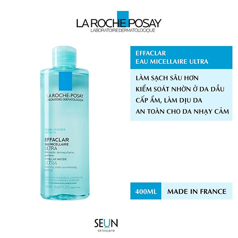 Tẩy trang sạch sâu La Roche Posay Effaclar Micellar Water Ultra Oily Skin