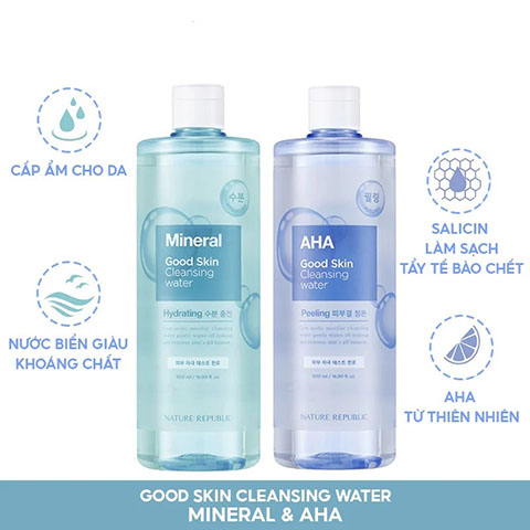 Nước tẩy trang Nature Republic Good Skin AHA Ampoule Cleansing Water