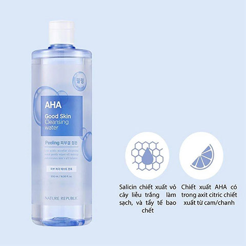 Nước tẩy trang Nature Republic Good Skin AHA Ampoule Cleansing Water