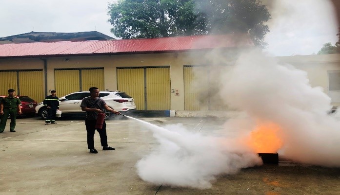 CAQ Ứng Hoà: tuyên truyền, huấn luyện nghiệp vụ PCCC&CNCH đối với các cơ sở sản xuất