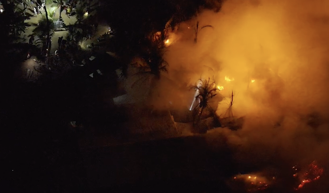 Kho chứa nhang trầm 300 m2 bị thiêu rụi