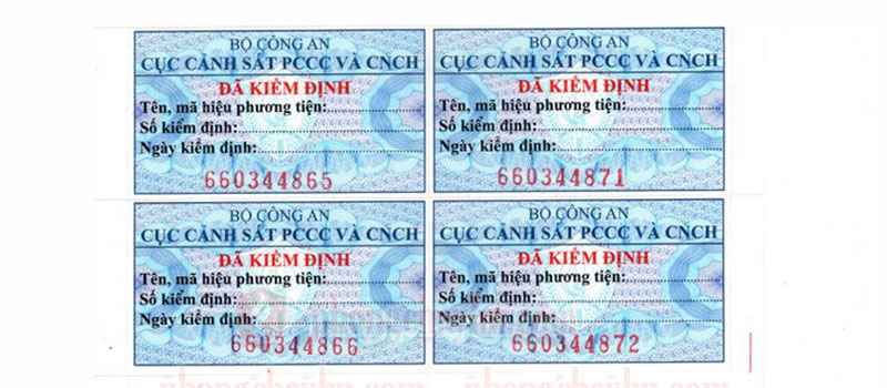 QUY ĐỊNH VỀ TEM KIỂM ĐỊNH PCCC BẠN NÊN BIẾT