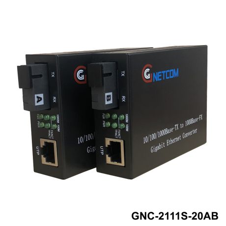 Bộ chuyển đổi quang điện 10/100/1000Mps 1 sợi GNC-2111S-20A/B