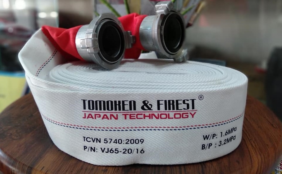 Vòi chữa cháy TOMOKEN D65 x 30m x 1.6Mpa (kèm khớp nối)