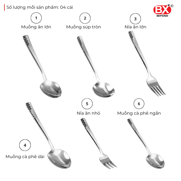 BỘ GLORY CARO 24 MÓN (6 sản phẩm x 4 cái)
