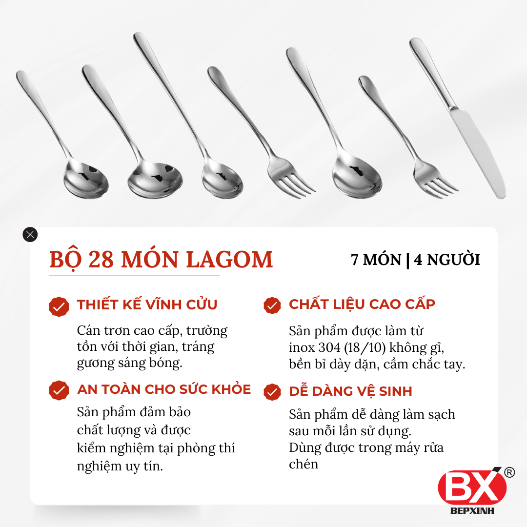 BỘ LAGOM 28 MÓN (7 sản phẩm x 4 cái)