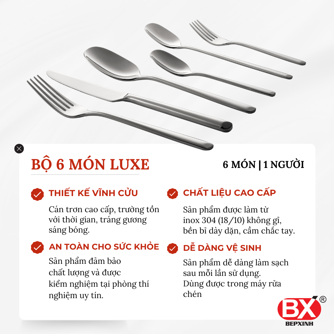 BỘ LUXE 6 MÓN (6 sản phẩm x 1 cái)