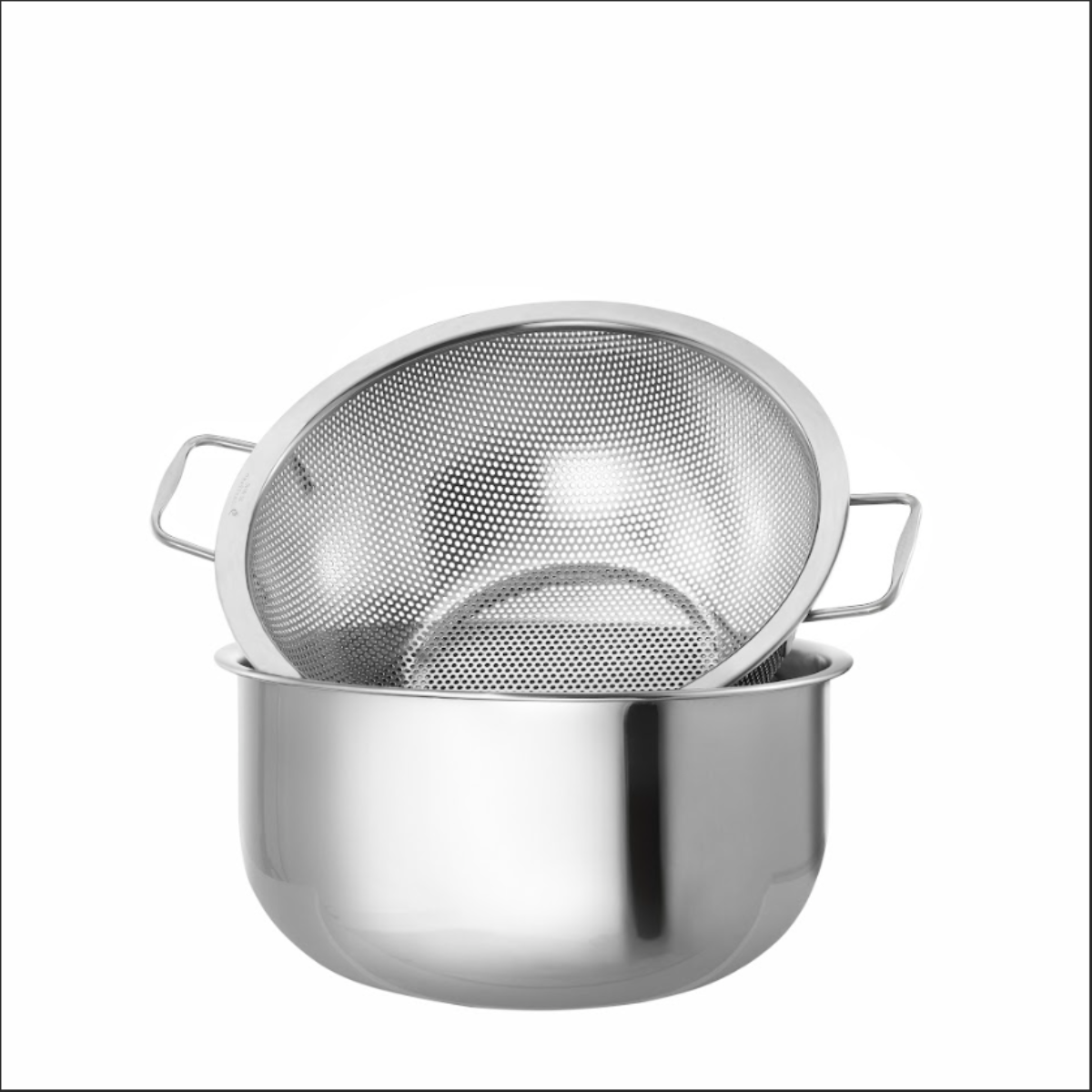 BỘ THAU RÁ 2 QUAI INOX 304 (24cm)