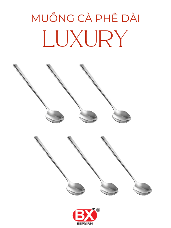 MUỖNG CÀ PHÊ DÀI LUXURY (Set 6 cái)