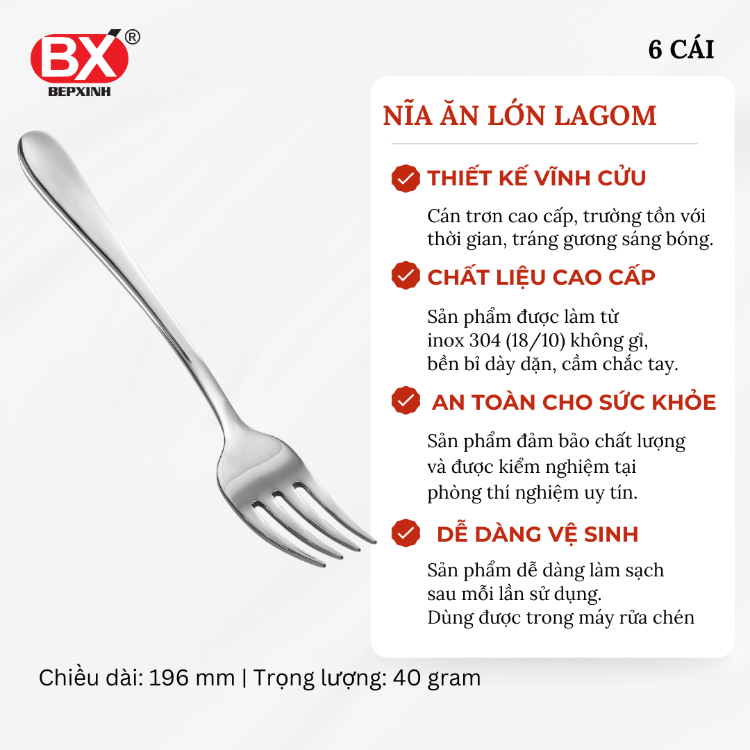 NĨA ĂN LỚN LAGOM (Set 6 cái)