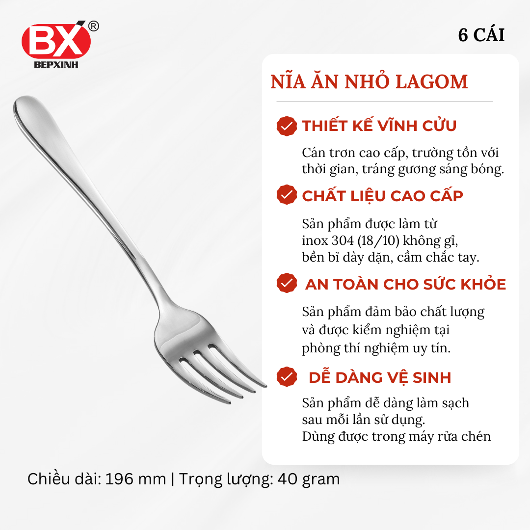 NĨA ĂN NHỎ LAGOM (Set 6 cái)