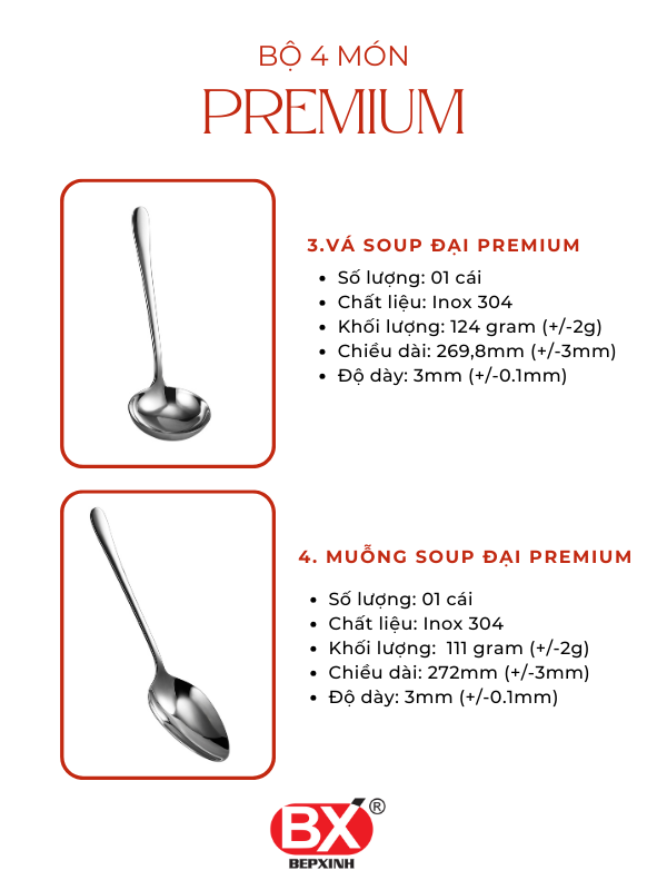 BỘ PREMIUM 4 MÓN (4 sản phẩm x 1 cái)