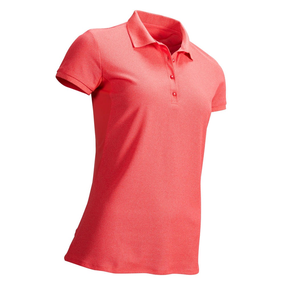 ÁO THUN POLO NGẮN TAY CHƠI GOLF TRONG THỜI TIẾT ẤM ÁP CHO NỮ MÀU HỒNG DÂU