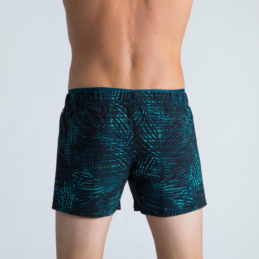 Quần short bơi 100 cho nam - Họa tiết lá cây