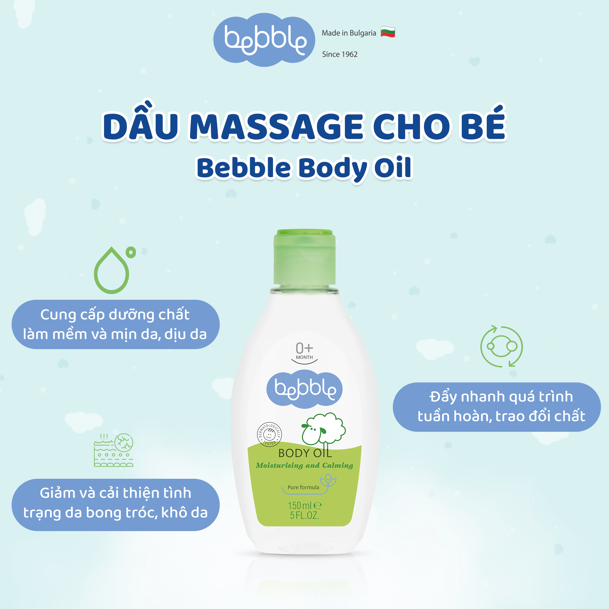 Dầu Massage Bebble Body Oil - 200ml
