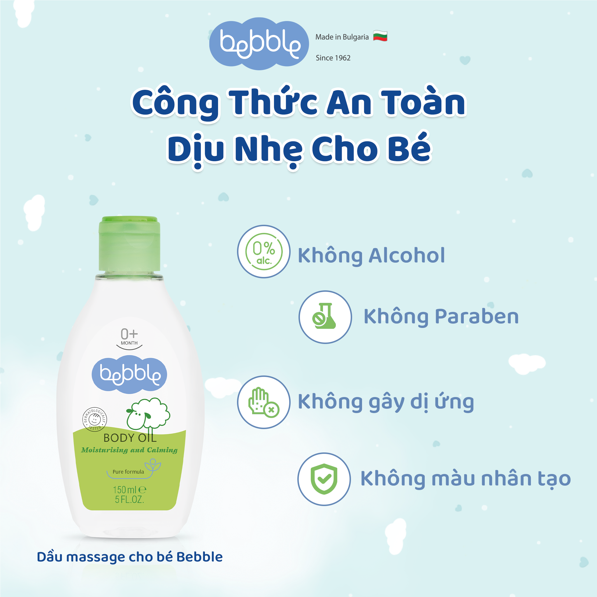Dầu Massage Bebble Body Oil - 200ml