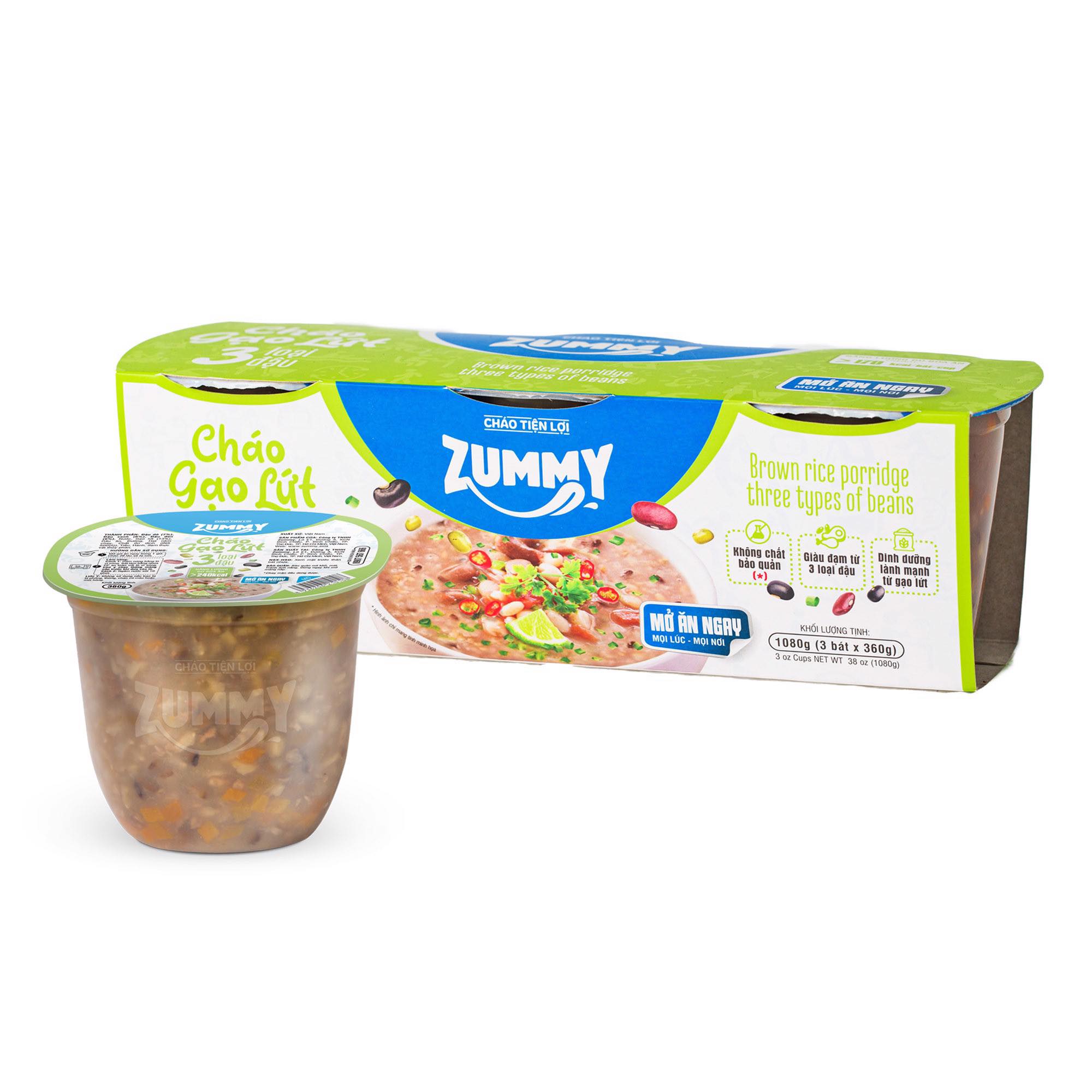 Cháo Tiện Lợi Zummy - 3 loại đậu