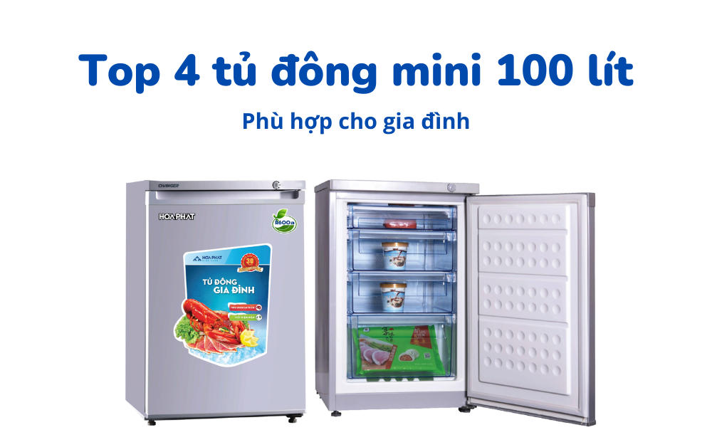 Top 4 tủ đông mini 100 lít cho gia đình