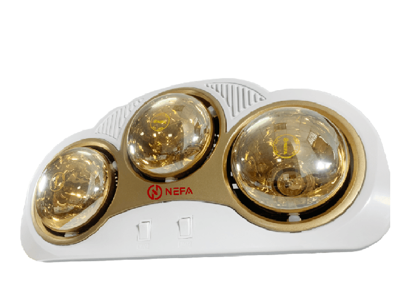 Đèn sưởi nhà tắm 3 bóng cong Nefa NFC - 3B (Công suất 825w)
