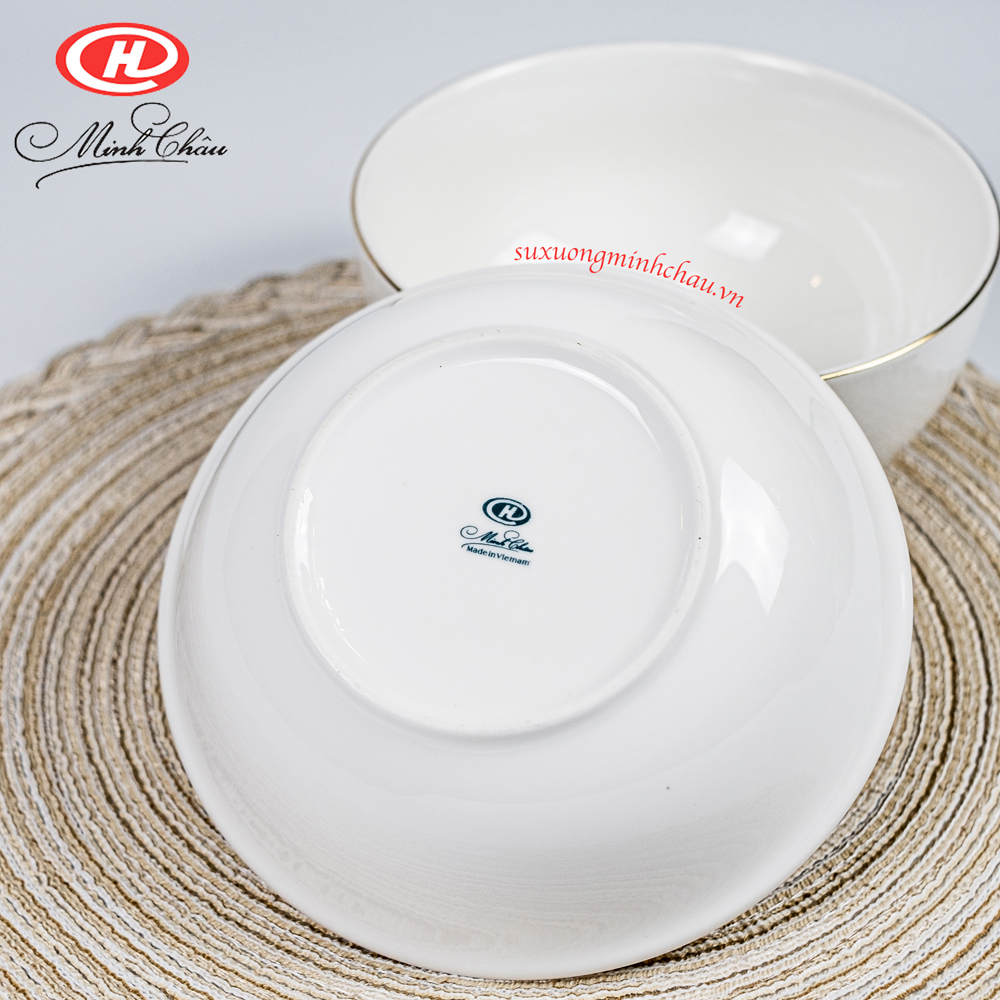 Bát Tô Loe Sứ Minh Châu Cao Cấp TL07 Trắng Trơn