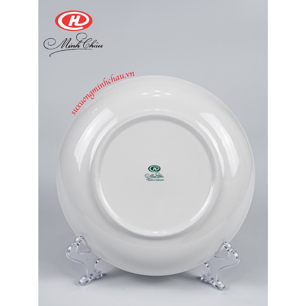 Đĩa Sâu Lòng Viền Vàng 12K - Sứ Minh Châu DHS
