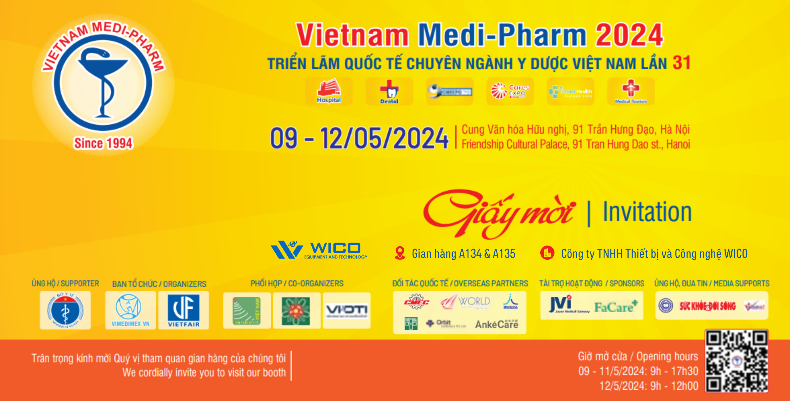 WICO THAM GIA TRIỂN LÃM QUỐC TẾ CHUYÊN NGÀNH Y DƯỢC VIETNAM – MEDIPHARM 2024