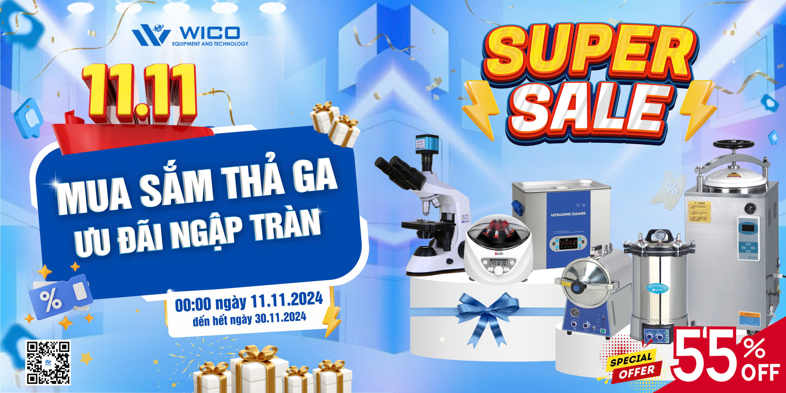 SIÊU SALE 11-11: LỚN NHẤT NĂM 2024 TẠI WICO “MUA SẮM THẢ GA, ƯU ĐÃI NGẬP TRÀN”