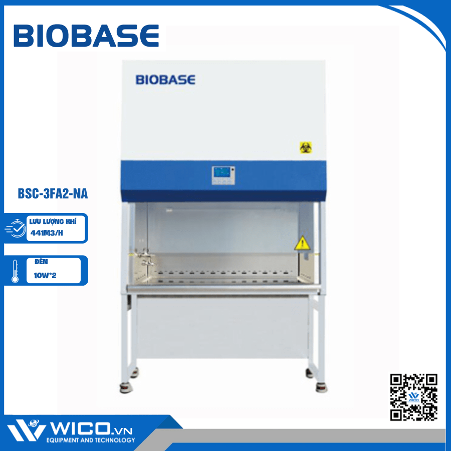 Tủ an toàn sinh học cấp 2 kiểu A2 Biobase BSC-3FA2-NA