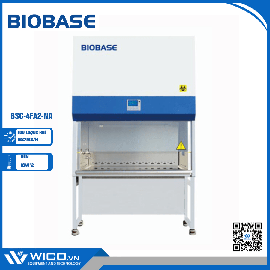 Tủ an toàn sinh học cáp 2 kiểu A2 Biobase BSC-4FA2-NA
