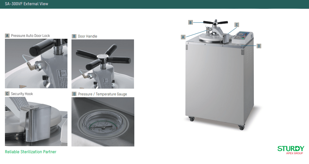 Nồi hấp tiệt trùng Sturdy SA-300VF