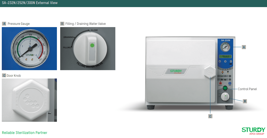 Nồi hấp tiệt trùng Sturdy SA-252N